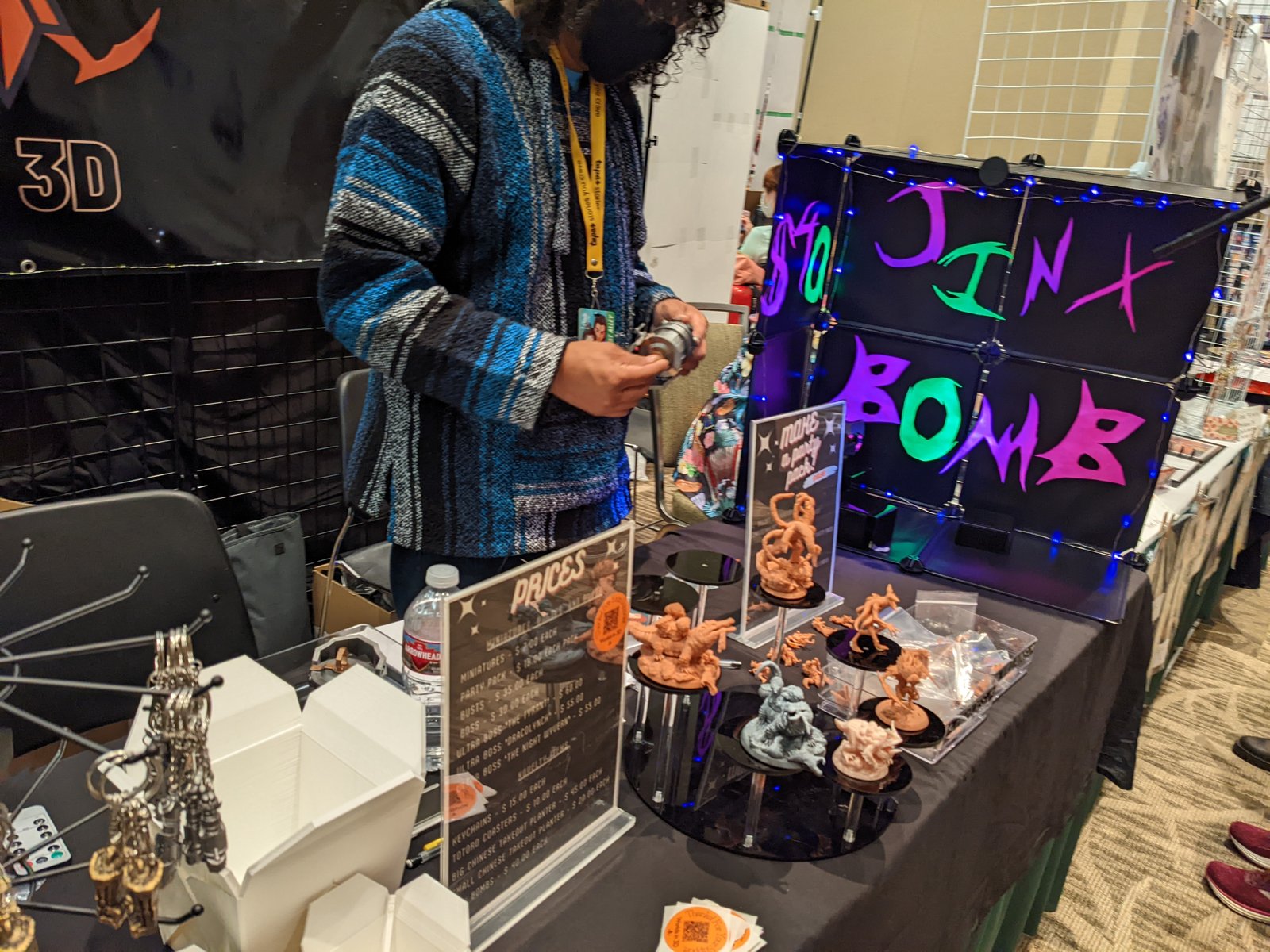 Image of a table set up at convention